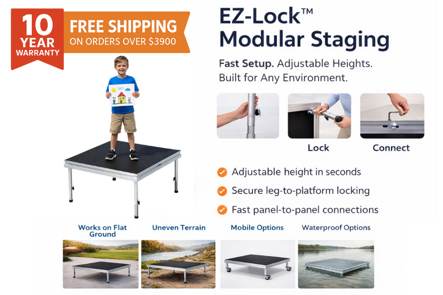 3' x 3' or 4' x4' EZ-Lock Stages